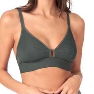 Lively Green Triangle Bralette with Adjustable Straps